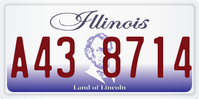 IL license plate A438714