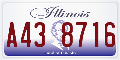 IL license plate A438716