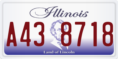 IL license plate A438718