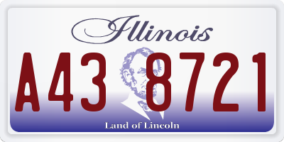 IL license plate A438721