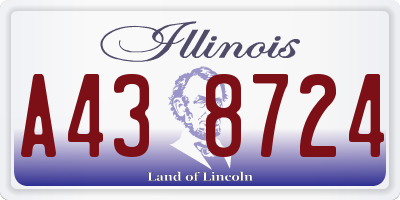 IL license plate A438724