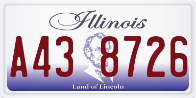 IL license plate A438726