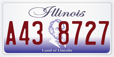 IL license plate A438727