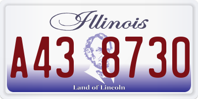 IL license plate A438730
