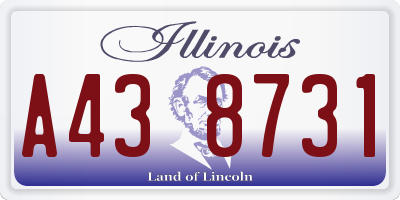 IL license plate A438731