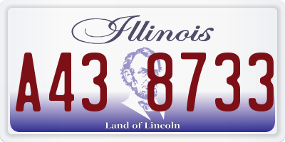 IL license plate A438733