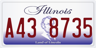 IL license plate A438735