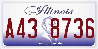IL license plate A438736