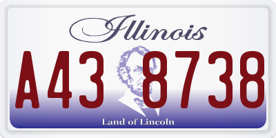IL license plate A438738