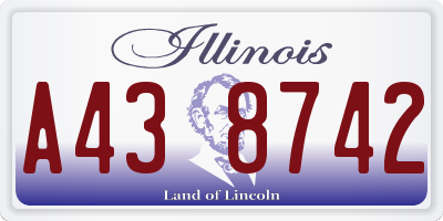 IL license plate A438742