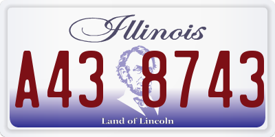 IL license plate A438743