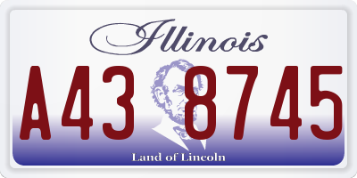 IL license plate A438745