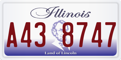 IL license plate A438747