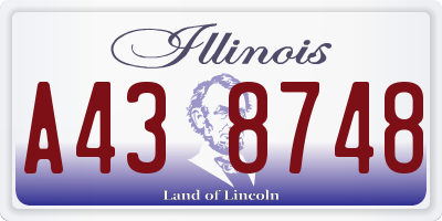 IL license plate A438748
