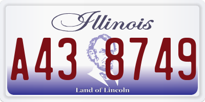 IL license plate A438749