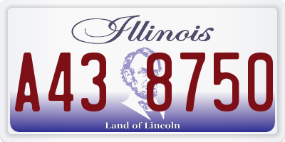 IL license plate A438750