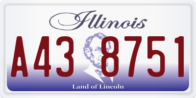 IL license plate A438751
