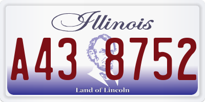IL license plate A438752