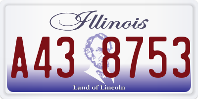 IL license plate A438753