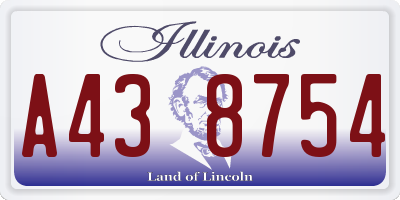 IL license plate A438754