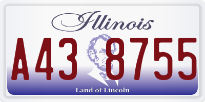 IL license plate A438755