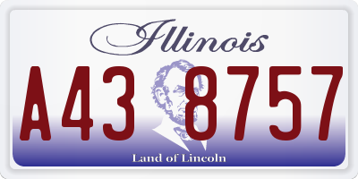IL license plate A438757