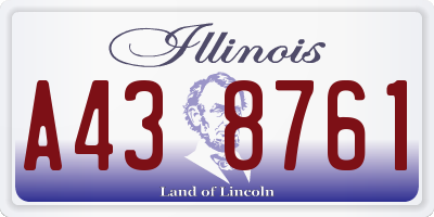 IL license plate A438761