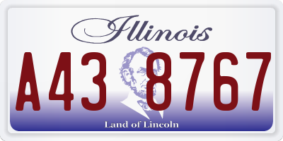 IL license plate A438767