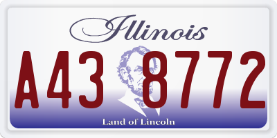 IL license plate A438772