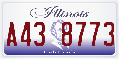 IL license plate A438773