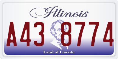 IL license plate A438774