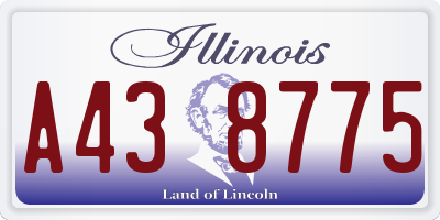 IL license plate A438775