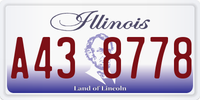 IL license plate A438778