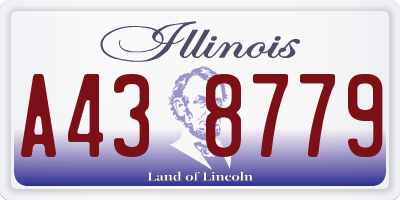 IL license plate A438779
