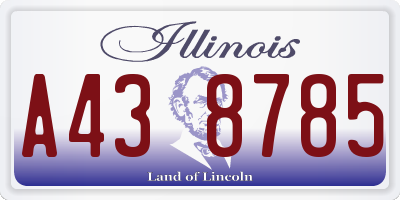 IL license plate A438785