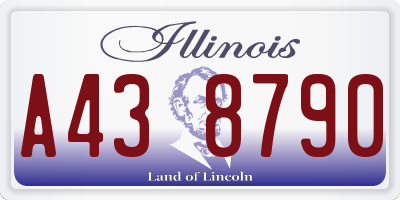 IL license plate A438790