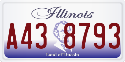 IL license plate A438793