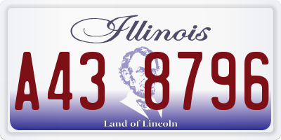 IL license plate A438796