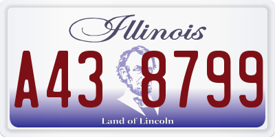 IL license plate A438799