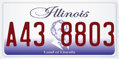 IL license plate A438803