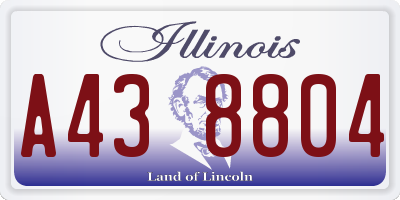 IL license plate A438804