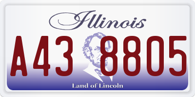 IL license plate A438805