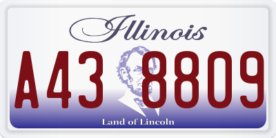 IL license plate A438809