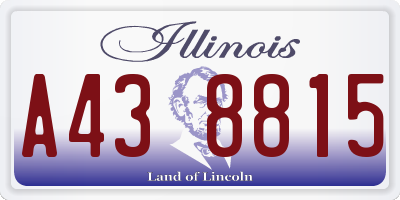 IL license plate A438815