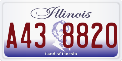 IL license plate A438820