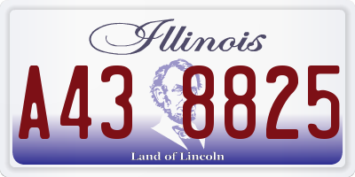 IL license plate A438825