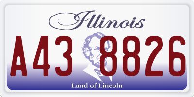 IL license plate A438826
