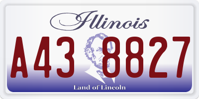 IL license plate A438827