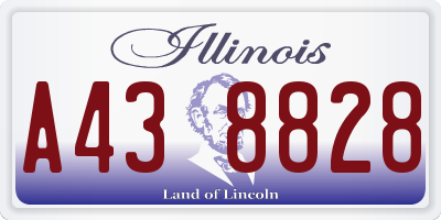 IL license plate A438828