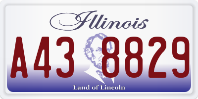 IL license plate A438829